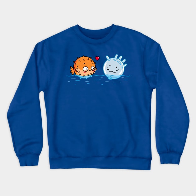 Blowfish in Love! Crewneck Sweatshirt by Raffiti